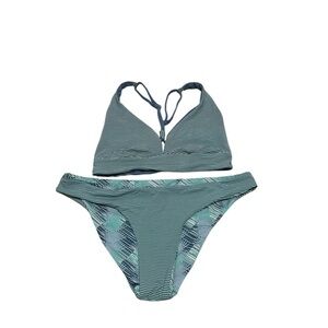 Carve designs reversible striped bikini set